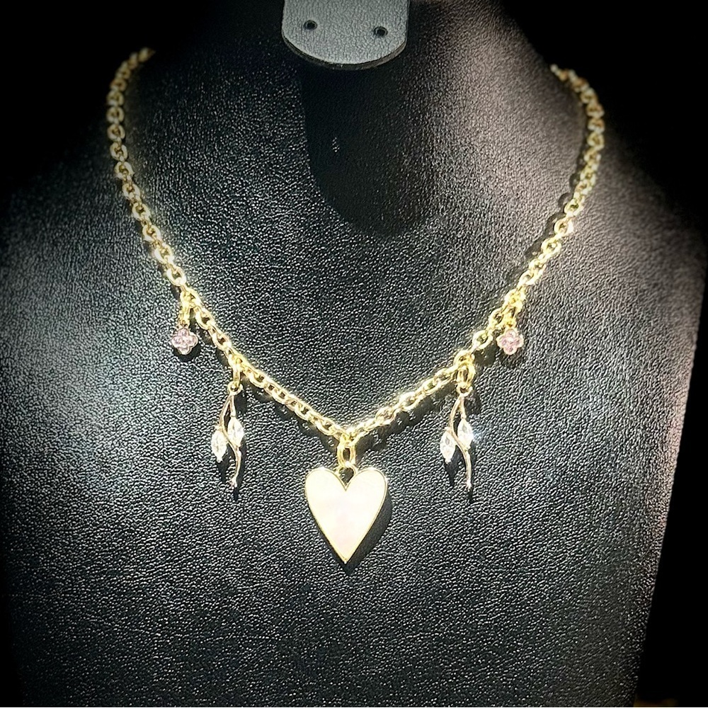 Gold Heart Charm Necklace